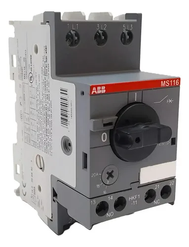 Disjuntor Motor Tripolar Abb Ms116 16-20a 1sam250000r1013 127/220v