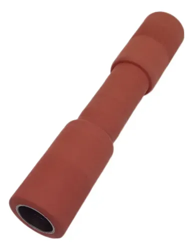 Rolo Cilindro Duplo Emborrachado 400mm × 75mm Vermelho Vermelho