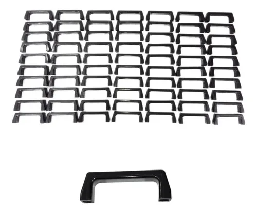 Kit 70 Manípulo Puxador Alça Cabo Nylon 90mm 70pçs Preto