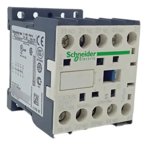 Mini Contator Auxiliar Schneider Ca2kn-22m7 220v 50-60hz 10a 220v