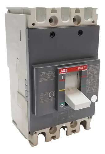 Disjuntor Tripolar 70a Abb Sace Fórmula A1a 125 Cx. Moldada