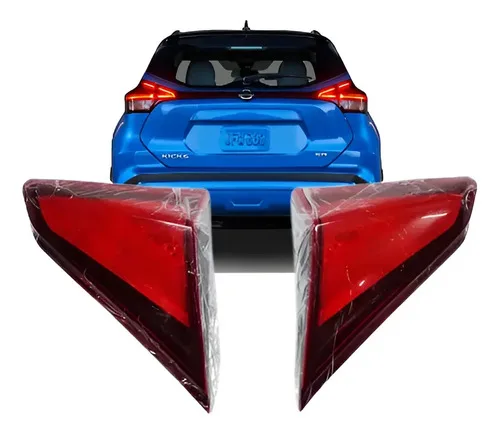 Par Lanterna Traseira Dir/esquerda Nissan Kicks Porta Malas Esquerdo Vermelho