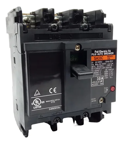 Interruptor Disjuntor Tripolar 30a Fuji Electric Sa33c