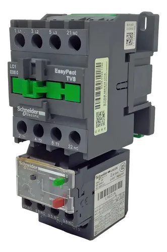 Contator E Relé Térmico Schneider Easypact Tvs Lc1-e3801 24v 24v