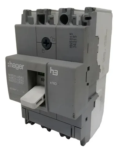Disjuntor Tripolar Hager H3 50a 690v