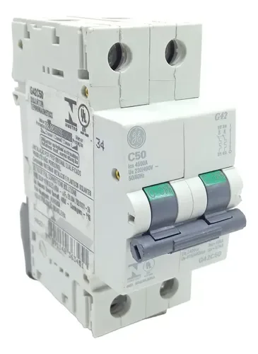 Disjuntor Bipolar 50a Ge G42c50 Curva C Classe 1