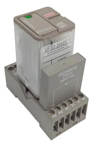 Relé Plug-in Com Base Kuhnke Universal Uf3g-24vdc 4a/250vac 24v