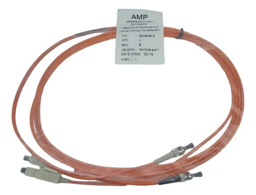 Fibra Óptica Cordão Duplo Multimodo Amp 504858-3 3m