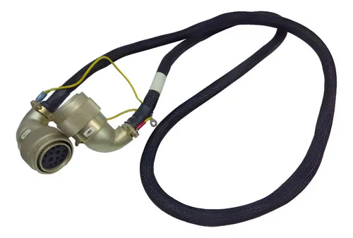 Conector Macho E Fêmea Com Cabo Souriau Fr-8-40-4 14 Pinos Dourado-escuro
