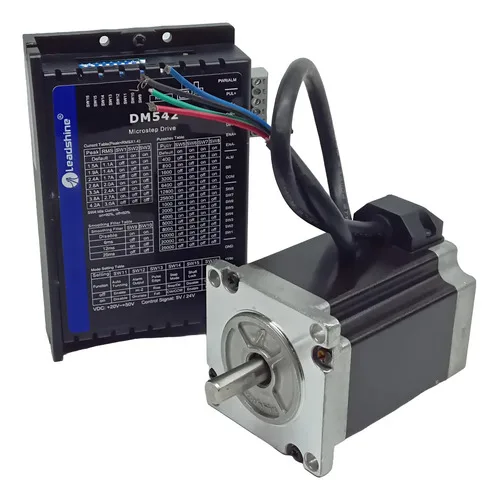 Motor De Passo Nema 57cm23 E Microstep Drive Leadshine Dm542