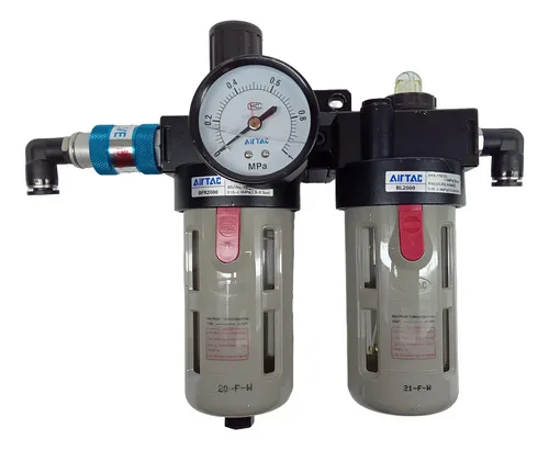 Filtro Regulador Airtac Bfr2000 Com Filtro De Óleo Bl2000