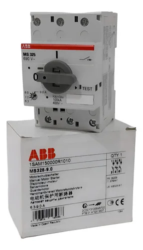 Disjuntor Motor Abb Ms325 1sam150000r1010 690v 9.0a 690v