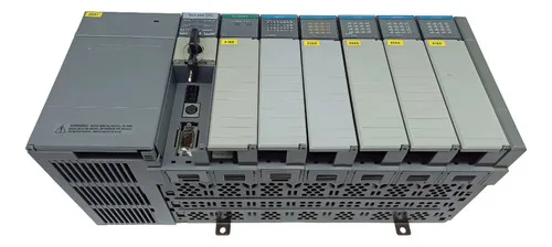 Rack Clp Allen Bradley Slc 500 1746-a7 Com Módulos E Fonte Cinza-escuro