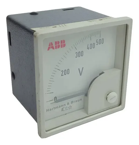 Voltímetro Painel Analógico Abb Fm 72x72 600v Novo