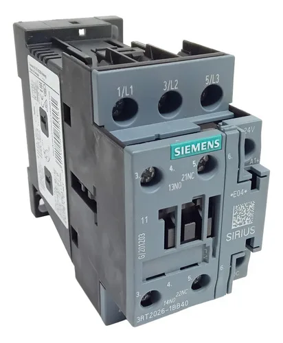 Contator Tripolar 25a Siemens Sirius 3rt2026-1bb40 24v 11kw 24v