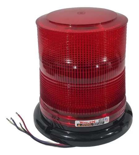 Luz De Advertência Estroboscópica Vermelho Whelen 2519hpr Vermelho 12/24vdc