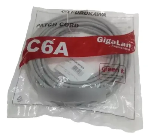 Cabo De Rede Patch Cord Furukawa C6a Rj45 10m Cinza