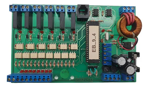 Placa De Comando Porta Automática Visoflex Eb 9.0 Verde
