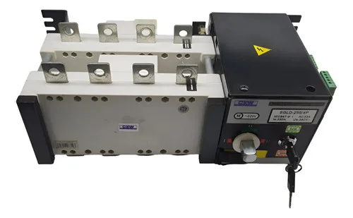 Chave Reversora Motorizada Ats Ckw Sgld-250/4p 250a 220v Preto