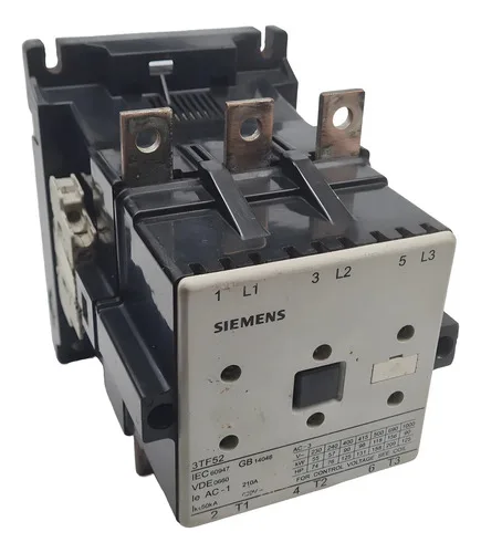 Contator Tripolar 210a Siemens 3tf52 Bobina 220v 74cv 183-220v