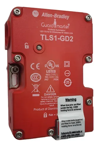 Interruptor Enclavamento De Segurança Allen Bradley Tls1-gd2 Vermelho 24v