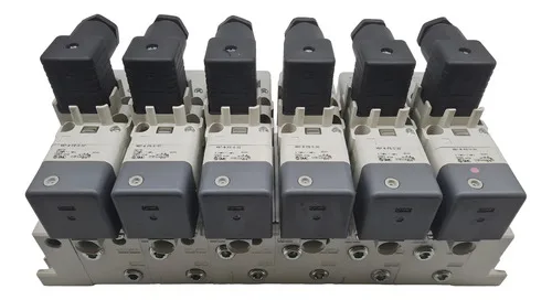 Base Manifold Com 6 Válvula Solenóide Smc Vq7-6-fg-s-3z 24v