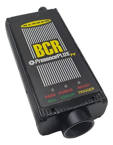 Leitor De Código De Barras Banner Bcr Presence Plus P4 10-30vdc Preto 12 Pinos