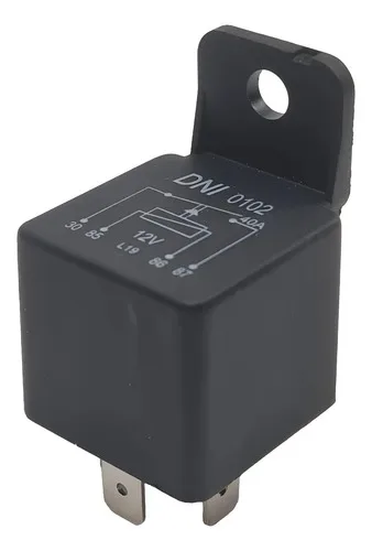 Kit 8x Relé Auxiliar 4 Pinos Dni 0102 12v 40a Com Suporte 12v