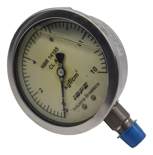 Manômetro Em Glicerina 114mm Iope 10kgf/cm2 Rosca 1/2npt
