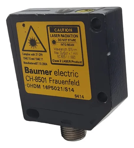 Sensor Fotoelétrico Difuso A Laser Baumer Ohdm 16p5021/s14