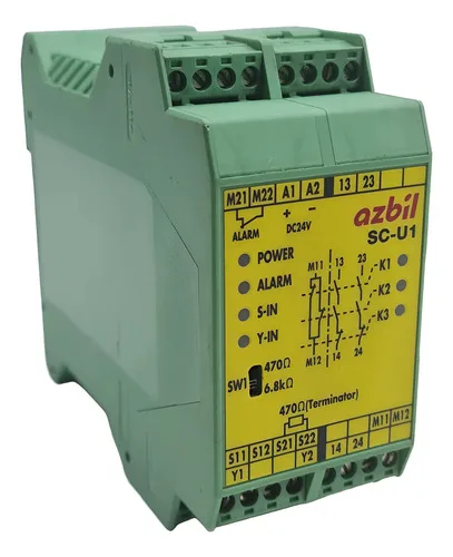 Relé Módulo Controlador De Segurança Azbil Sc-u1d1 24vdc 24v