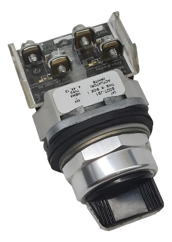 Interruptor Chave Seletora 3 Posições Allen Bradley 800t-j91 Cinza