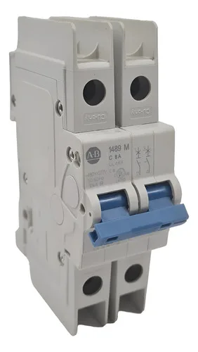 Disjuntor Bipolar Allen Bradley 8a 1489-m2c080 Curva C