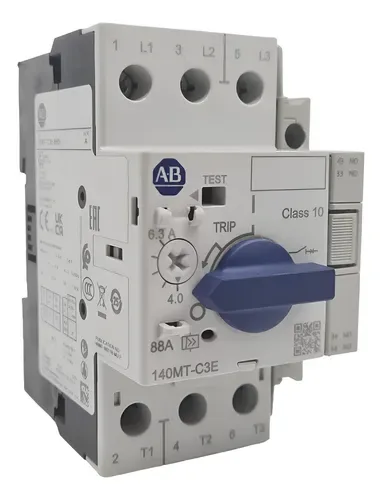 Disjuntor Motor Tripolar Allen Bradley 140mt-c3e-b63 4-6.3a 440/690v