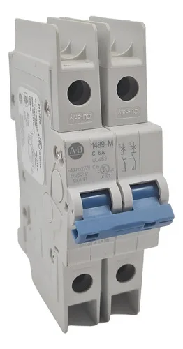 Disjuntor Bipolar Allen Bradley 6a 1489-m2c060 Curva C