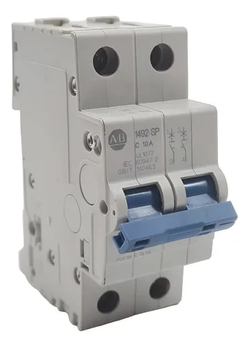 Disjuntor Bipolar Allen Bradley 10a 1492-spm2c100 Curva C