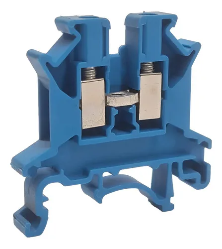 Kit Conectores Bornes De Passagem Phoenix C. Uk2,5b 2,5mm Azul-aço