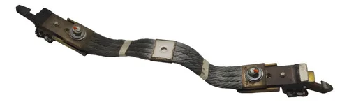 Kit 3 Peças Cordoalha De Aterramento Flexível 34cm Cinza
