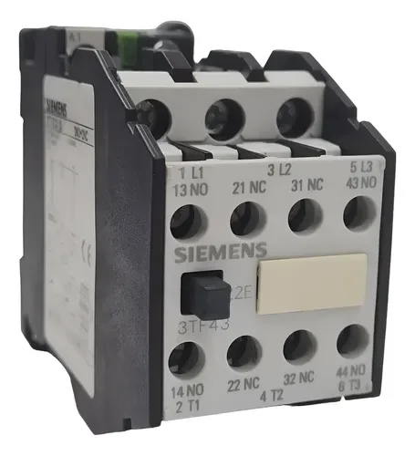 Contator Tripolar 30a Siemens 3tf43 22-0x Bobina 220v 7,5kw 220vac