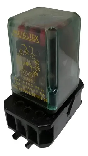 Relé Metaltex Op3ra4 220vac Com Base Para 11 Pinos