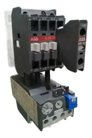 Contator 30a Abb A16-30-10 4kw 220v Com Auxiliar E Relé 19a