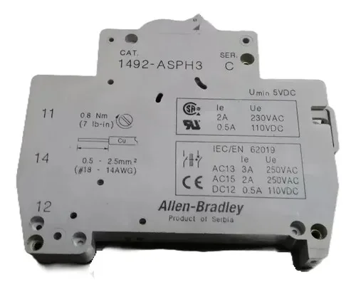 Contato Auxiliar Allen Bradley 1492-asph3 Sem Uso Na Caixa 230vac, 110vdc