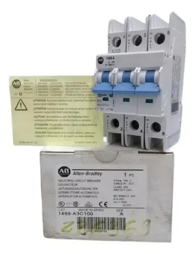 Disjuntor Tripolar 10a Allen Bradley 1489-a3c100 Série A