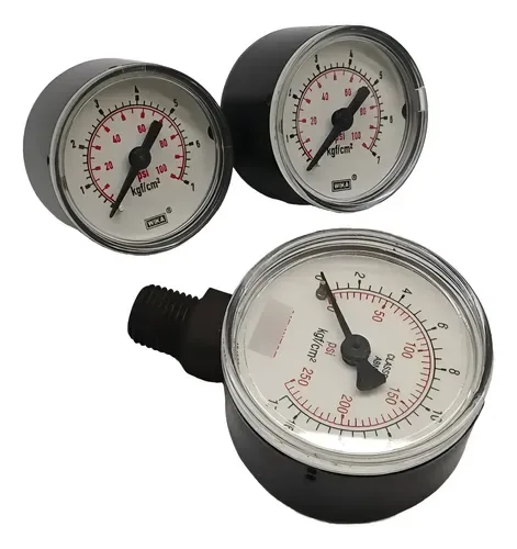 Kit 3x Manômetros Analógicos 100/250psi Wika Air West