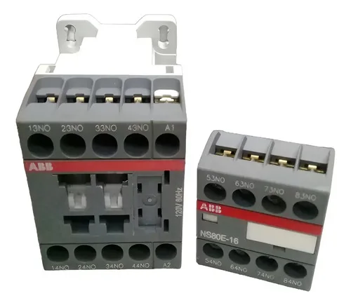 Contator 3-6a Abb Ns80e-16 110v Com Auxiliar Sem Uso