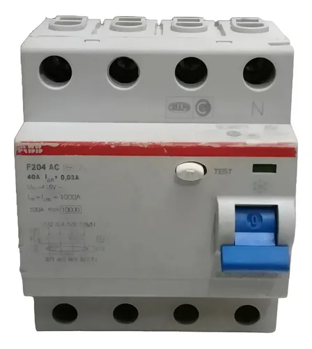 Disjuntor Diferencial Residual Dr 40a 4 Polos Abb F204 
