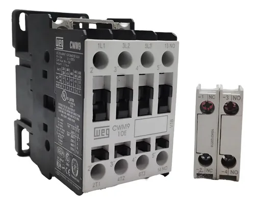 Contator Trip. 9a Weg Cwm9-10e Bobina 24vdc 3cv Com Auxiliar