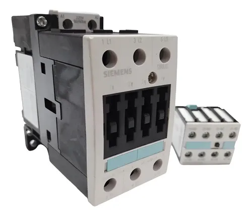 Contator 40a Siemens 3rt1035-1an20 220v 15cv Com Auxiliar 220v