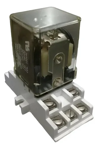 Relé Com Base 240vac A-a Electric Aae-kup 14al 11 Pinos