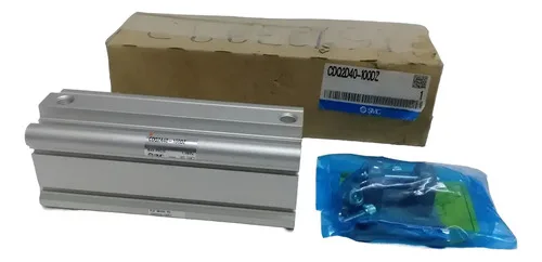 Pistão Pneumático E Suporte  Parede Smc Cdq2d40-100dz 100mm